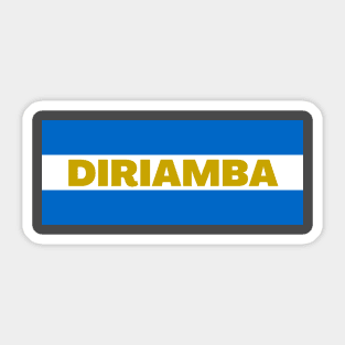 Diriamba City in Nicaraguan Flag Colors Sticker